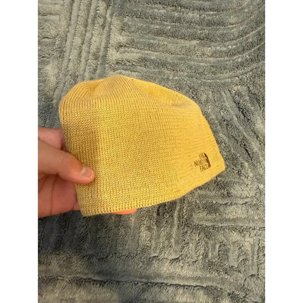 The North Face | Mustard Yellow Knit Wool Blend Beanie Outdoors Hiking Winter